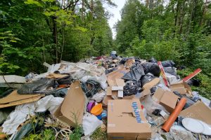 Miškininkų radinys nenudžiugino: pamiškėje Vilniuje – rekordinis išverstų šiukšlių kalnas