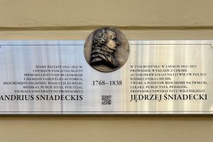 Vilniuje atidengta chemikui A. Sniadeckiui skirta atminimo lenta