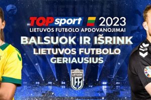 2023-ųjų TOPsport Lietuvos futbolo apdovanojimuose startuoja antrasis balsavimo etapas