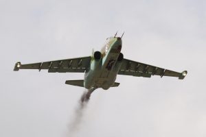 Ukrainos pajėgos numušė dar vieną rusų lėktuvą „Su-25“