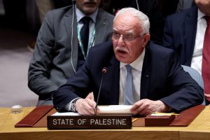 Palestiniečių diplomatijos vadovas: JT Saugumo Tarybos neveiklumas – nepateisinamas
