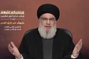 „Hezbollah“ lyderis perspėjo Izraelį nekariauti su Libanu 