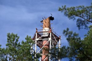 Charkive apgriautas televizijos bokštas 