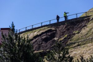 Nepaisant audros, Gedimino kalno būklė išlieka stabili