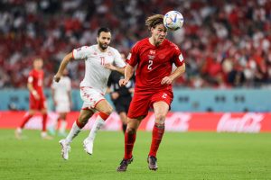 Danijos ir Tuniso futbolininkai įvarčių neįmušė