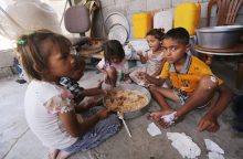 JT: pusė milijono Gazos Ruožo gyventojų vis dar jaučia katastrofišką alkį