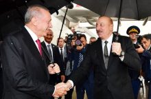 R. T. Erdoganas atvyko į Azerbaidžano eksklavą susitikti su šalies prezidentu