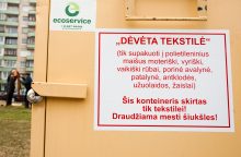 Šiaulių rajone pavogtas tekstilės surinkimo konteineris