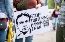Vilniuje surengta Baltarusijoje kalinamo advokato M. Znako palaikymo akcija