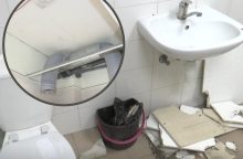 Pacientė siautėjo Panevėžio ligoninėje: daužė tualetą, kompiuterius, išardė lubas