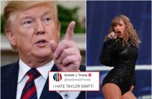 D. Trumpas socialiniame tinkle pareiškė: nekenčiu T. Swift