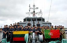 Klaipėdoje į NATO operaciją išlydėtas Lietuvos priešmininis laivas „Skalvis“